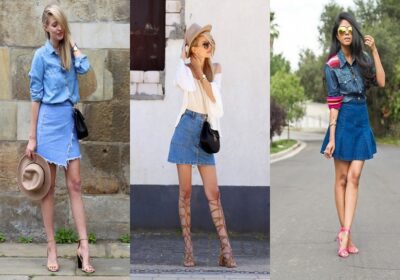 Denim skirt – how to wear denim? With what shoes?